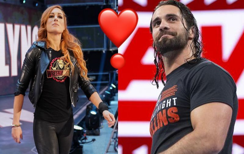 Becky Lynch and Seth Rollins