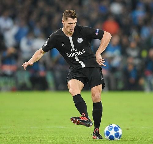 Thomas Meunier in action for Paris Saint Germain