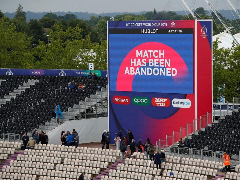 3 out of 17 matches have been abandoned due to wet weather