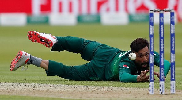 Mohammad Amir drops a catch against South Africa
