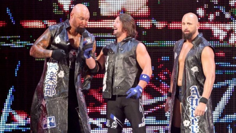 AJ Styles with Luke Gallows and Karl Anderson