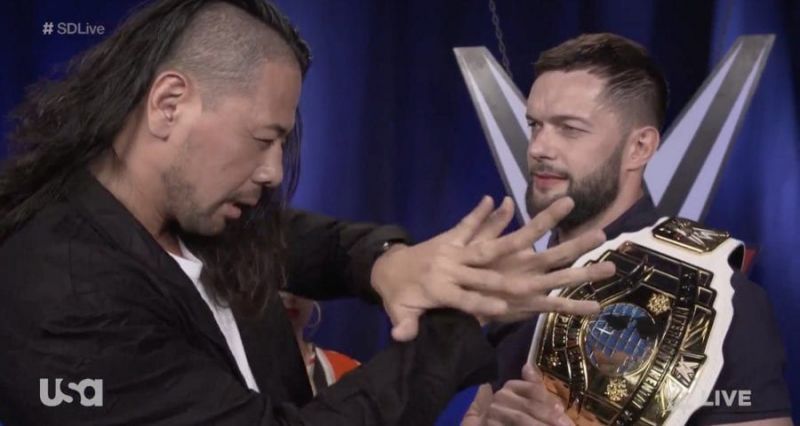 Shinsuke Nakamura and Finn Balor ran into each other backstage during SmackDown Live