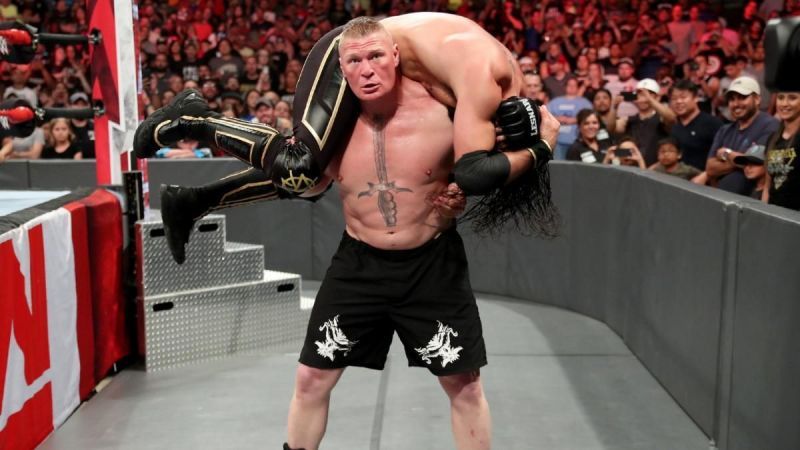 Brock Lesnar viciously assaulted Seth Rollins despite not cashing-in his MITB Contract