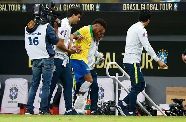 Neymar was taken off after 21 minutes in a friendly against Qatar