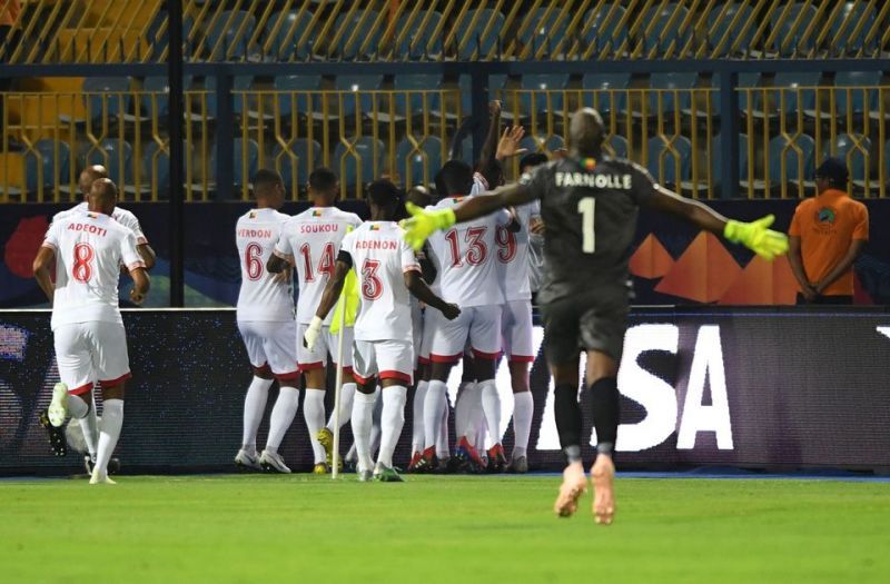 The Squirrels celebrate a goal against Ghana.