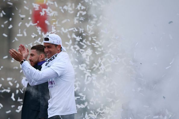 Real Madrid Celebrate After They Win Champions League Final