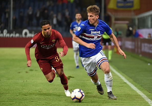 Praet in action for Sampdoria this season