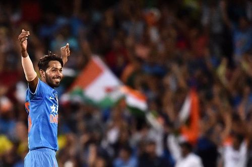 Hardik Pandya in his maiden T20 series against Australia in 2016