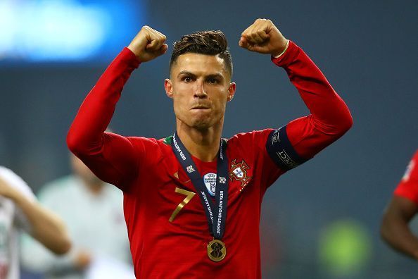 Cristiano Ronaldo celebrates Portugal&#039;s UEFA Nations League triumph