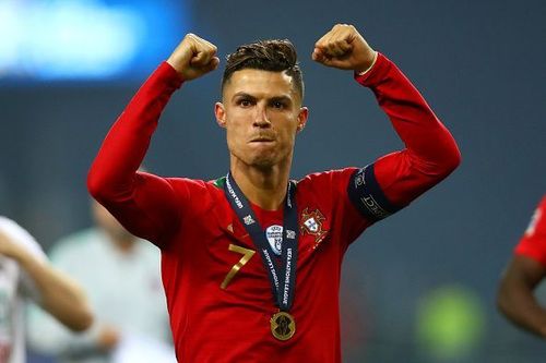 Cristiano Ronaldo celebrates Portugal's UEFA Nations League triumph