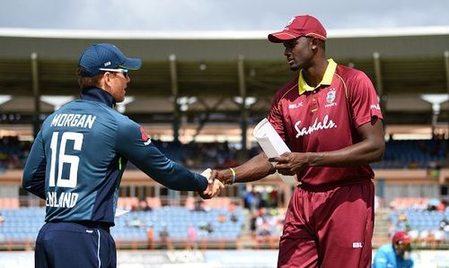 Eoin Morgan and Jason Holder