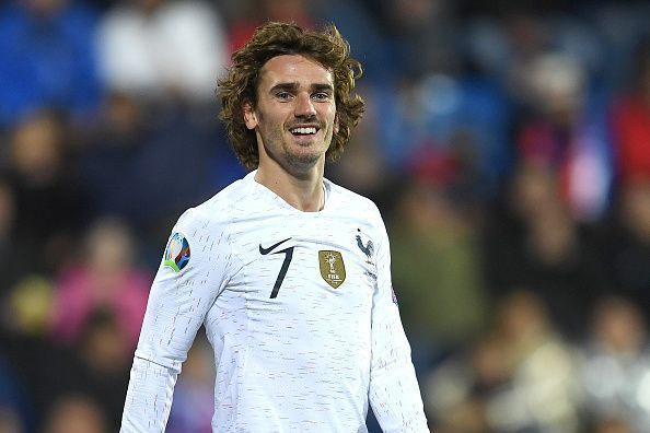 Antoine Griezmann in action for France - Andorra v France - UEFA Euro 2020 Qualifier