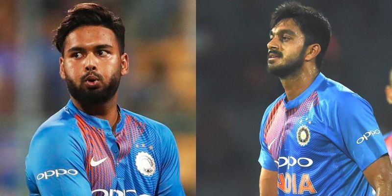 Who will play the next game - Rishabh Pant (left) or Vijat Shankar (right)?