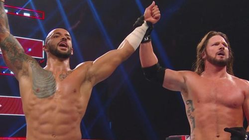 AJ & Ricochet squared off in a WWE dream match WWE's hottest new couple Enter caption Rollins and Lynch