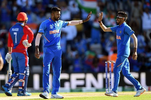 Chahal and Pandya picked up two wickets apiece
