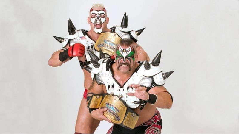 Road Warrior Animal won the WWE Tag Titles with Heidenreich in late 2005.