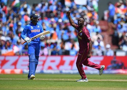 Vijay Shankar takes the long walk after being dismissed.