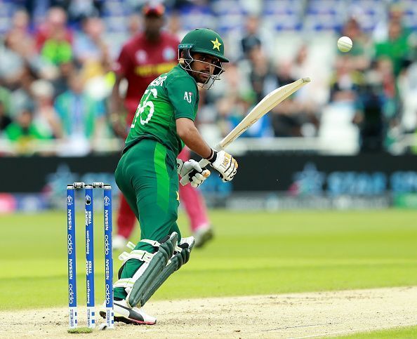 Babar Azam in action for Pakistan