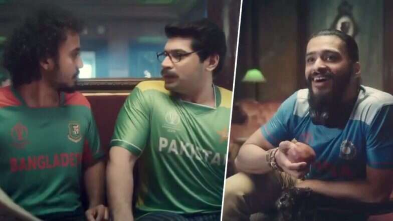 In the new advertisement, a Pakistani fan was shown talking to a Bangladeshi fan. The Pakistani fan said that his dad told him to never give up.
