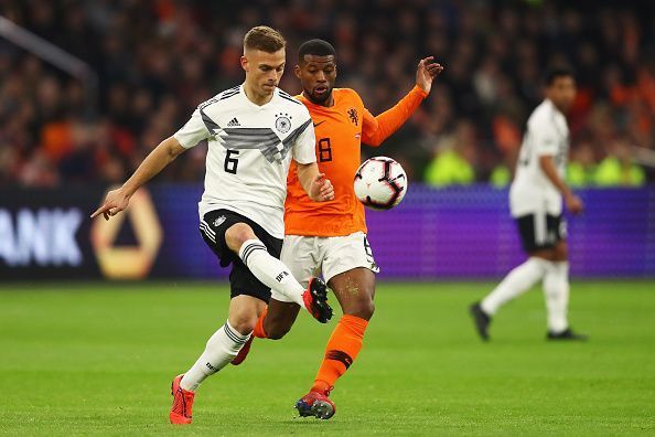 Kimmich in action against the Netherlands in a EURO 2020 Qualifier