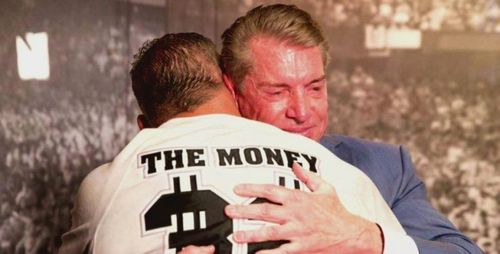 Vince and Shane McMahon backstage at WrestleMania 32