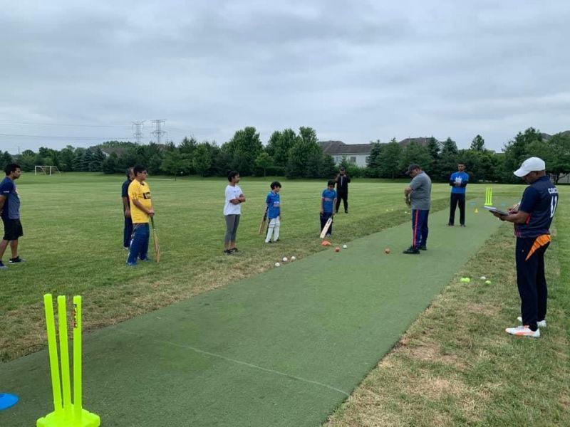 Coaches and Youth players in action at the camp