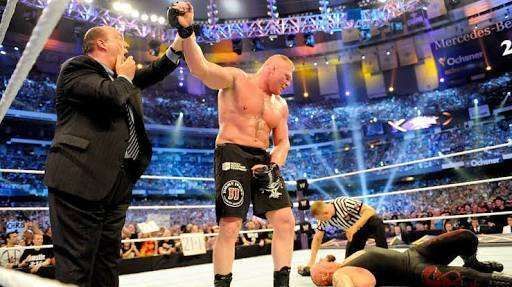 Lesnar stands tall