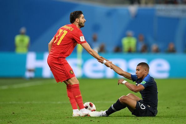 Yannick Carrasco and Kylian Mbappe