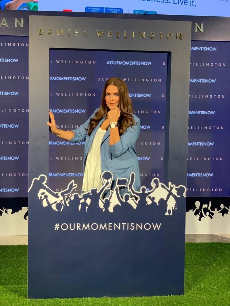 Neha Dhupia showcased the new Blue Cricket Bayswater watch at the unveiling of the new Daniel Wellington campaign in Delhi