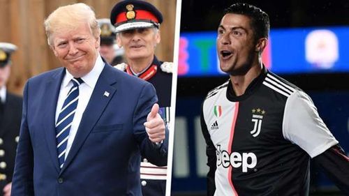 Trump name-drops Ronaldo while discussing football's gender pay gap.