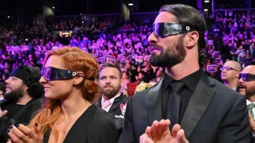 Seth Rollins and Becky Lynch