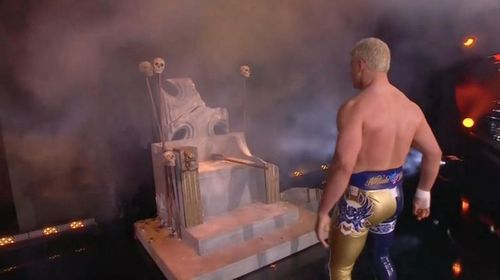 Cody Rhodes sent a message to WWE by breaking a replica of Triple H's WrestleMania throne