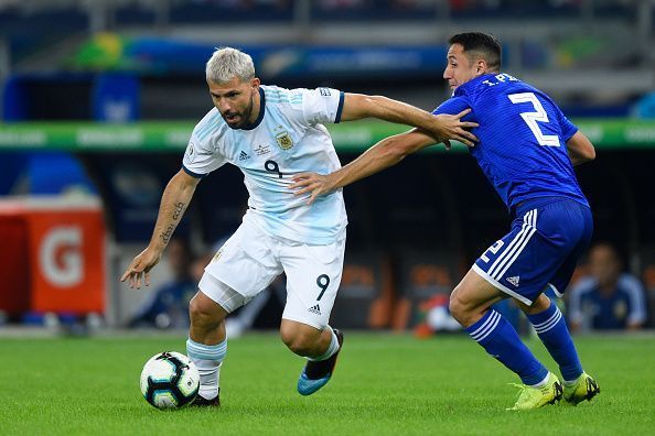 Aguero played a part in winning the penalty in the second half