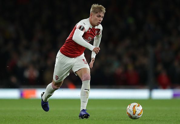 Smith Rowe appeared for Arsenal in the Europa League last season