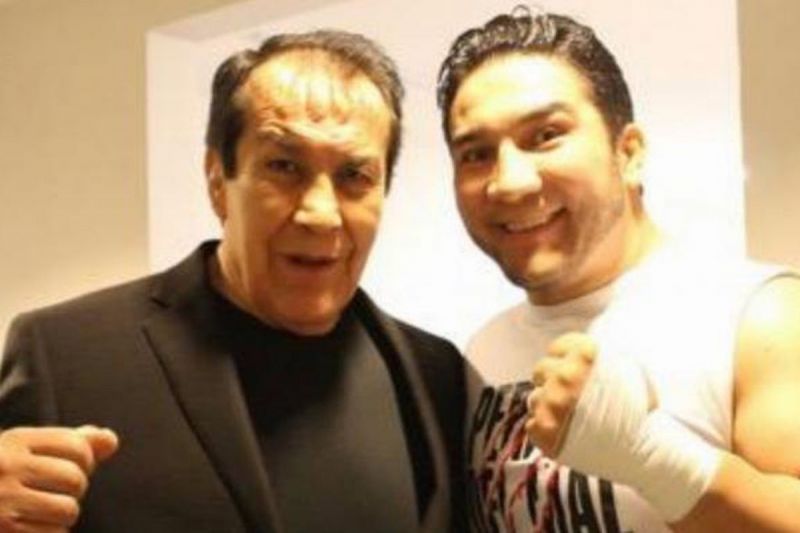 Perro Aguayo and his son, Perro Aguayo, Jr.