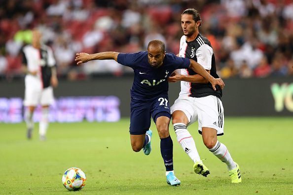 The Brazilian (L) helped Tottenham get back into the game