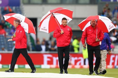 The semi-final between India and New Zealand was halted by rain