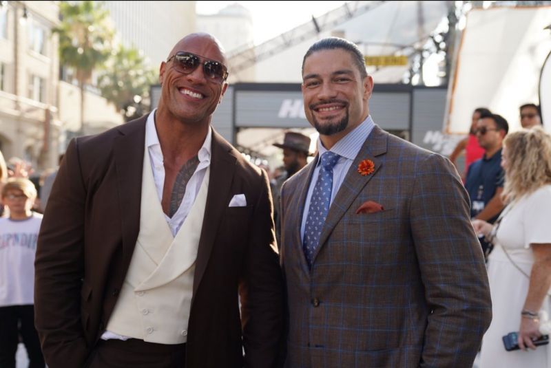 The Rock and Roman Reigns hit the red carpet yesterday