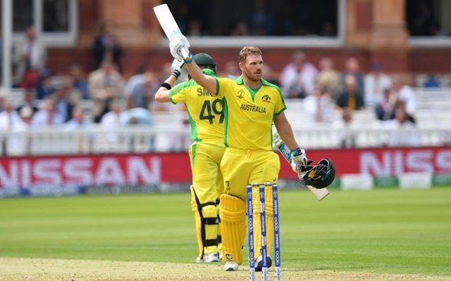 Aaron Finch scored a century against England in the league stage.