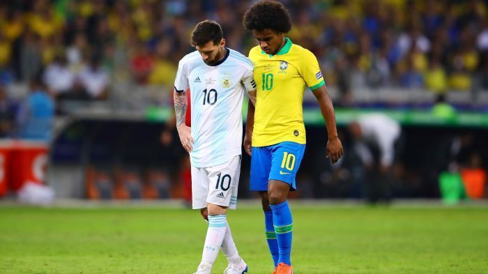 Messi and Willian at Copa Am&Atilde;&copy;rica 2019