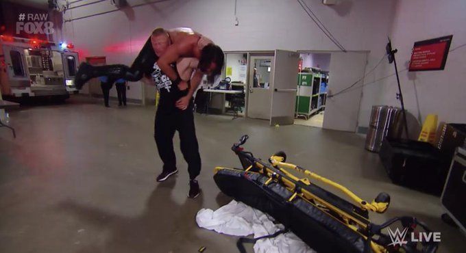 Brock Lesnar absolutely brutalized Seth Rollins on Raw this week