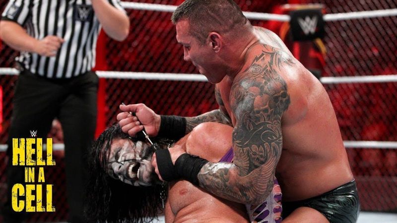 Randy Orton punished Jeff Hardy with a screwdriver in his earlobe at Hell in A Cell 2018.