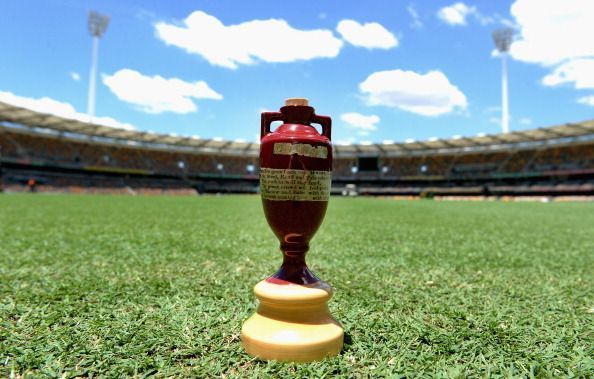 A replica of the Ashes urn