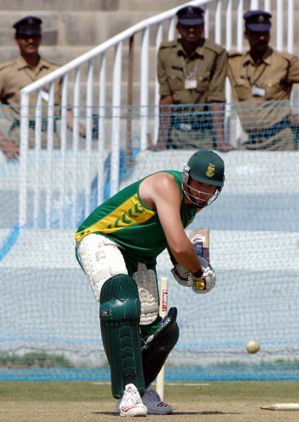 Graeme Smith in action in the nets for South Africa