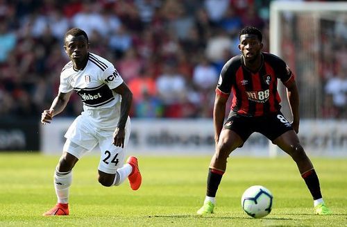 Jean Michael Seri in action against AFC Bournemouth - Premier League 2018-19