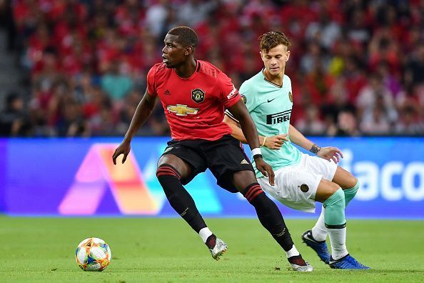 Paul Pogba in pre-season action for Man Utd