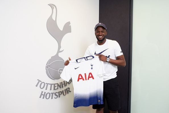 Tanguy Ndombele is presented as a Spurs player