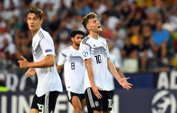 Waldschmidt reacts after missing a gilt-edged chance - during a game which might have been different