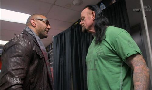 Batista and The Undertaker backstage at SmackDown 1000