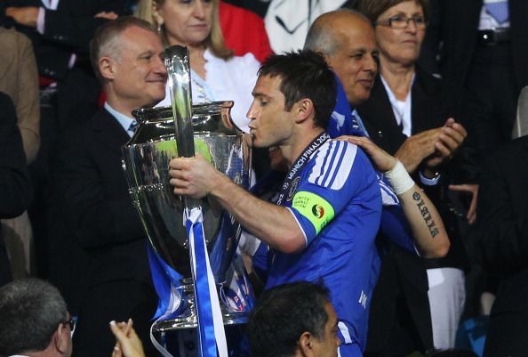 Frank Lampard wore the armband on the night Chelsea lifted the Champions League